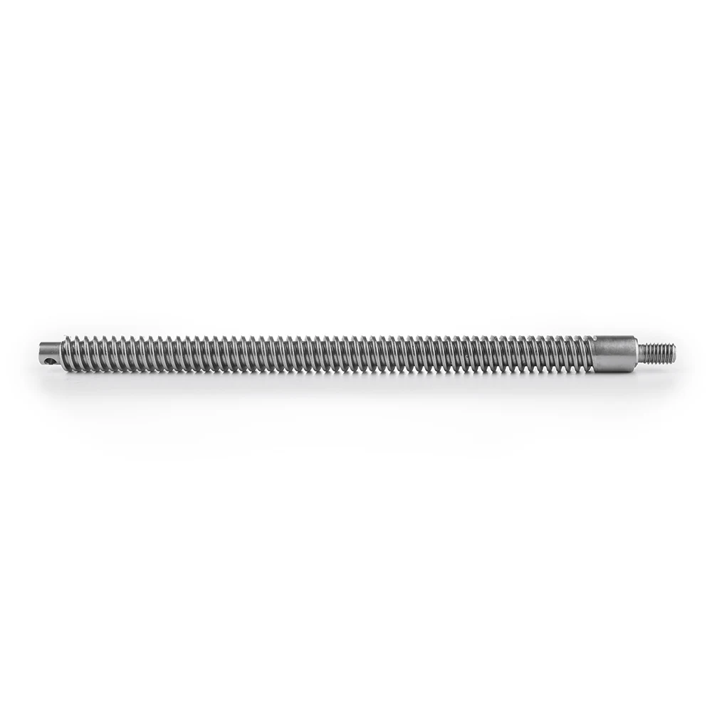 Precision lead screw with long thread form and machined journal ends