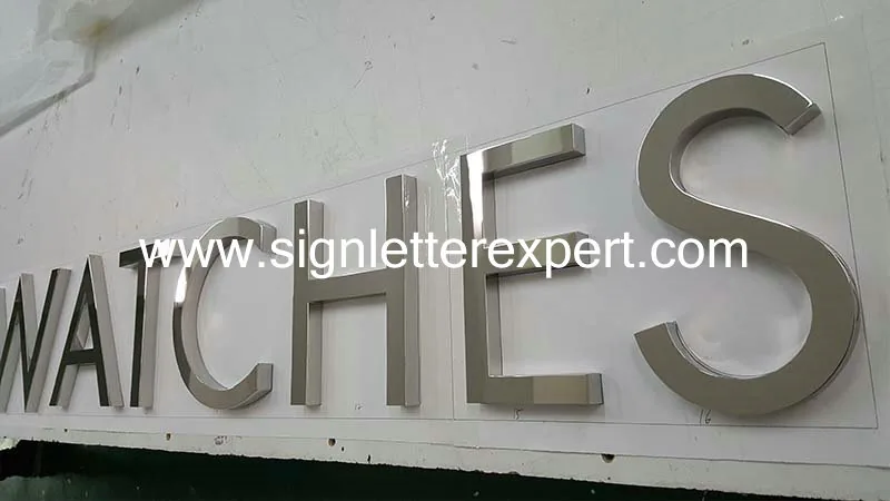 Polished mirror stainless steel letter signs