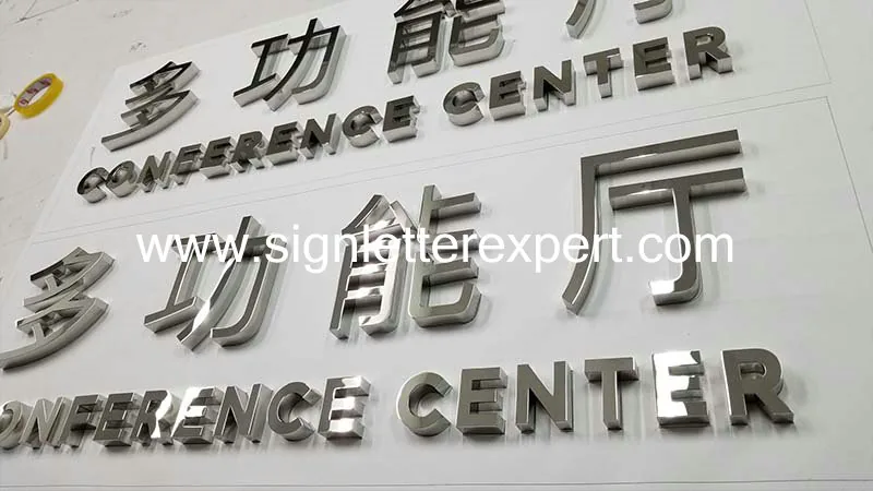 Polished mirror stainless steel letter signs