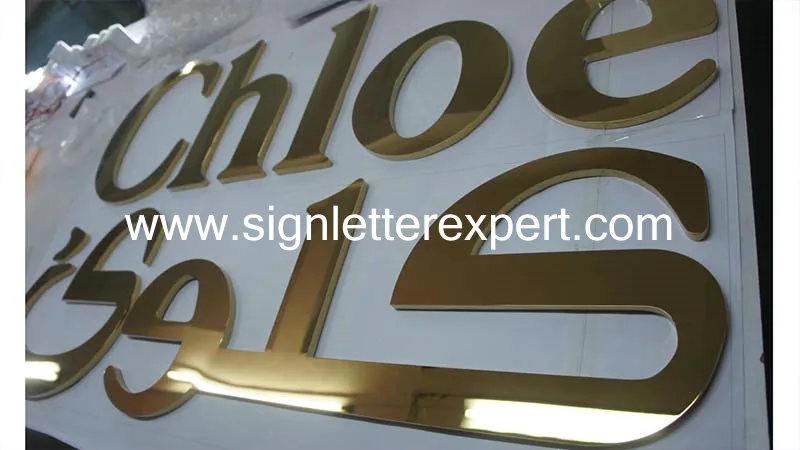 Polished mirror stainless steel letter signs