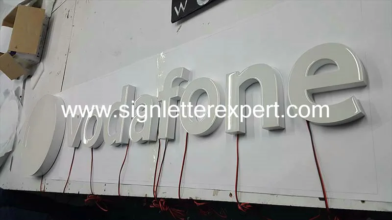 Face lit LED lettering signs