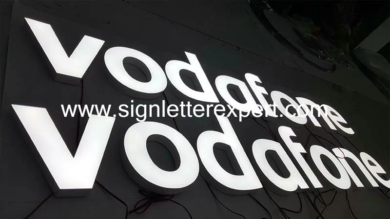Face lit LED lettering signs