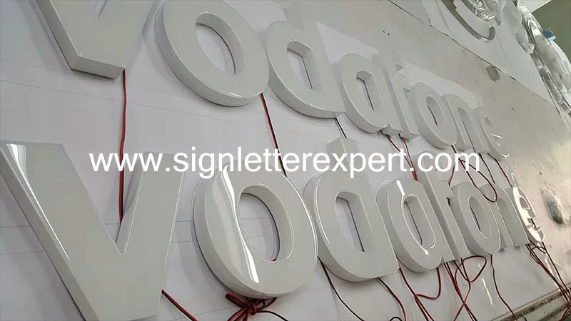 Face lit LED lettering signs