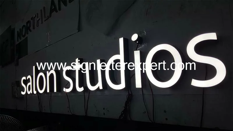 Face lit LED lettering signs