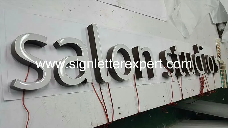 Face lit LED lettering signs
