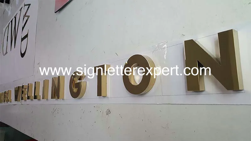 3D polished stainless steel letter signs
