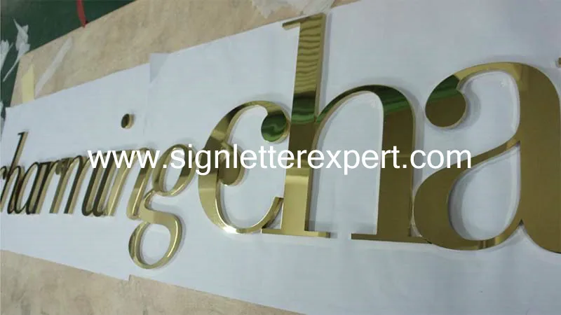 3D polished stainless steel letter signs
