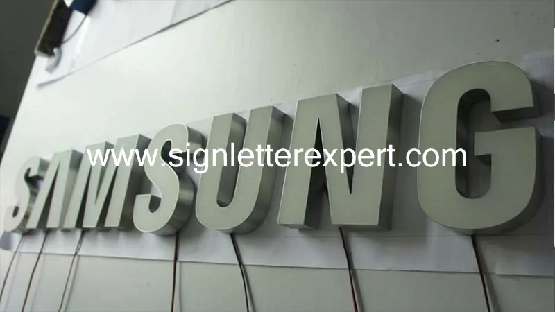 Resin face lit LED letter signage