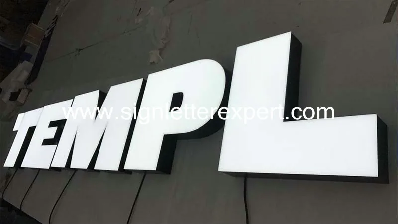 Resin face lit LED letter signage