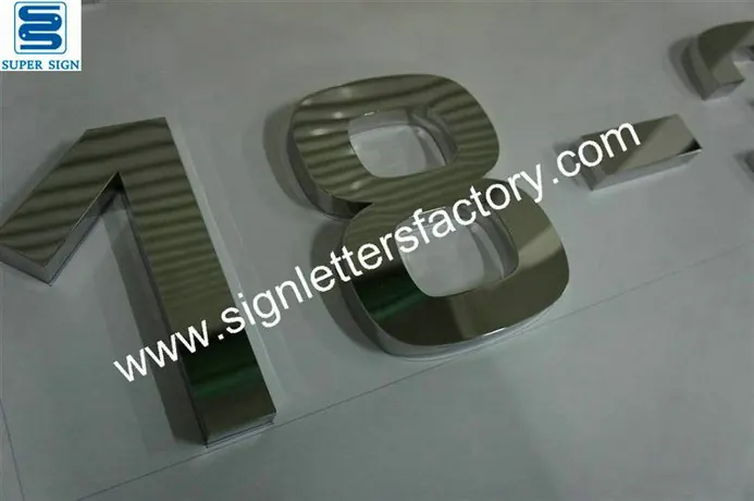 Built-up Stainless Steel Sign Letter 14 made by Super Sign