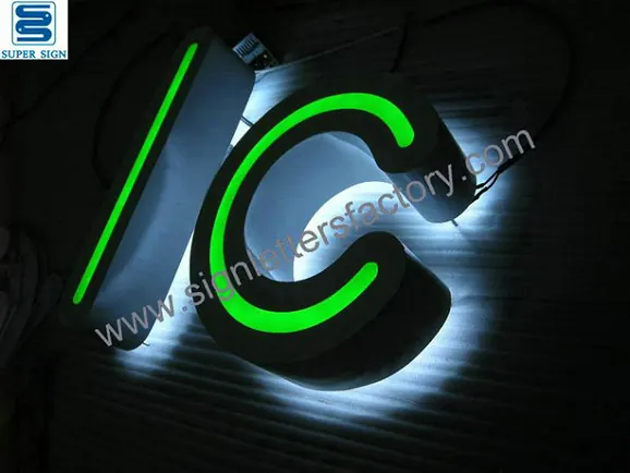 Frontlit and Backlit LED Channel Letters 24 made by Super Sign