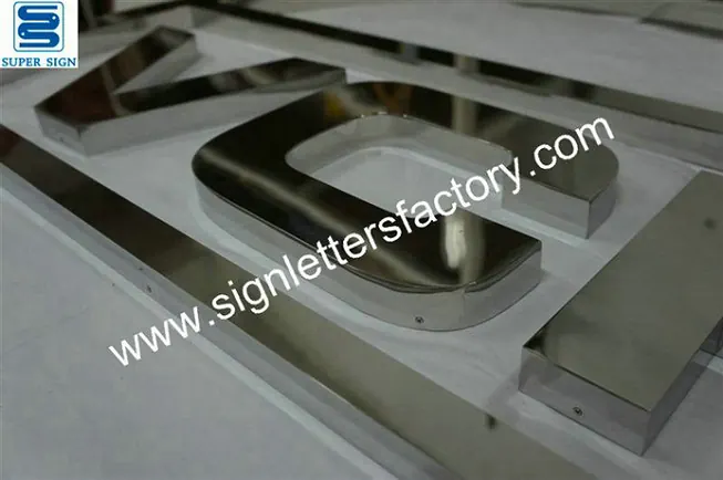 Polished Stainless Steel Signage 11 made by Super Sign
