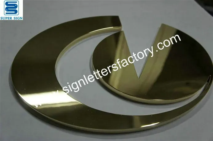 Polished Brass Logo 13 made by Super Sign