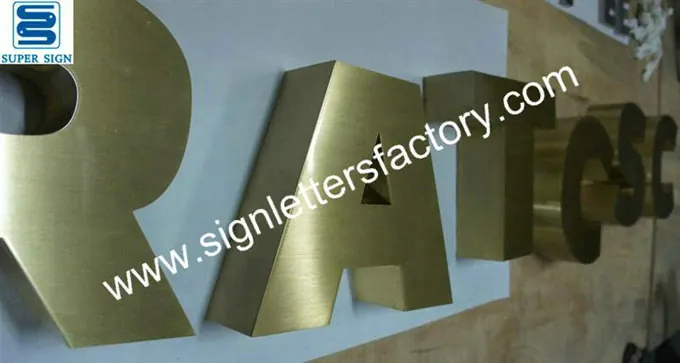 Built-up Brass Sign Letter 05 made by Super Sign