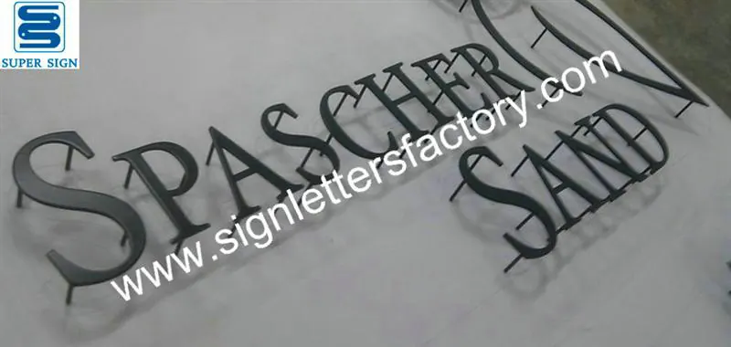 Flat Cut Painted Stainless Steel Letters 08 made by Super Sign