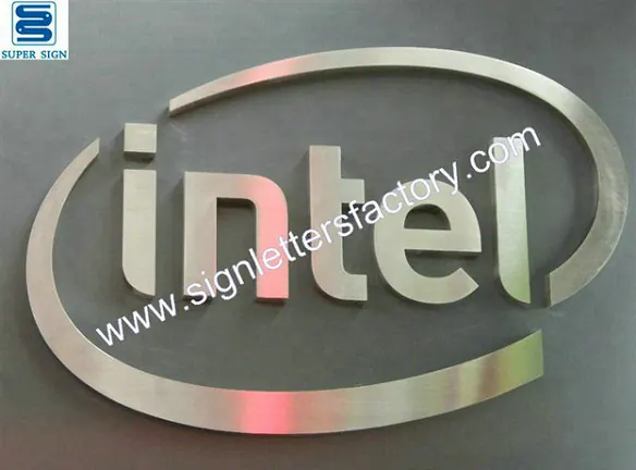 Brushed Stainless Steel Sign Letters 55 made by Super Sign