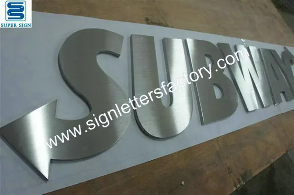 Brushed Stainless Steel Lettering 11 made by Super Sign