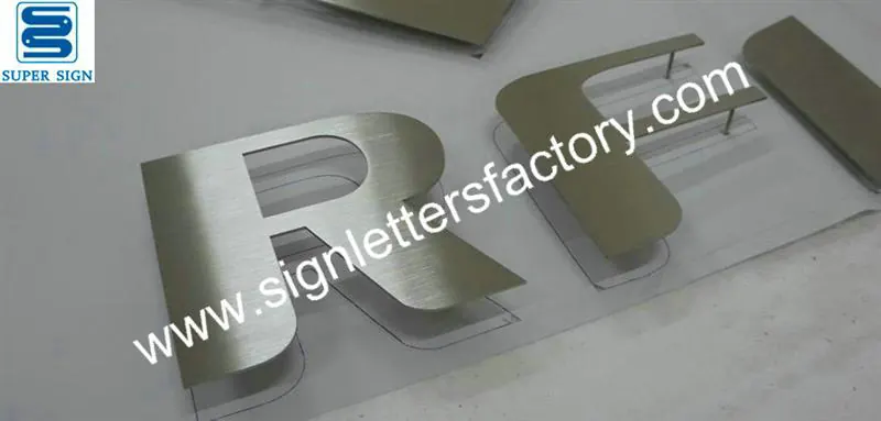 Brushed Aluminum Sign Letters 02 made by Super Sign