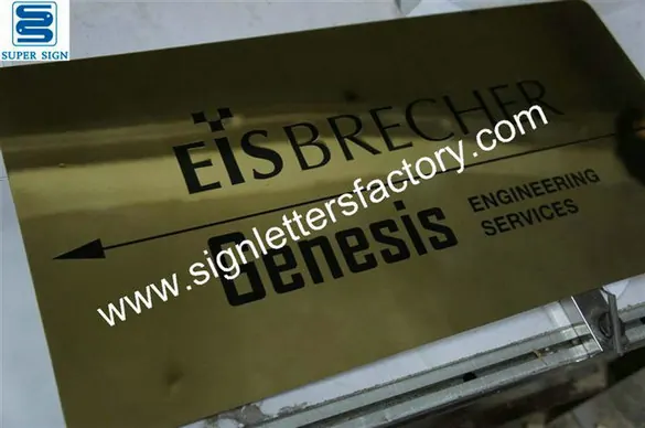 Engraved and Etched Brass Signboard 04 made by Super Sign