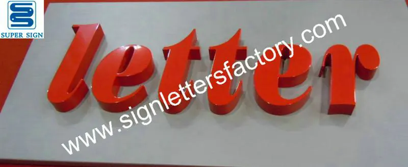 Painted Stainless Steel Letters 01 made by Super Sign