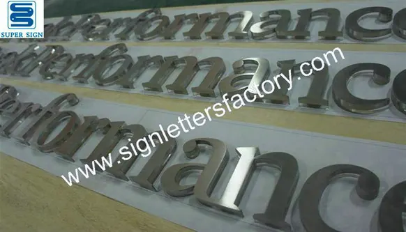316 Brushed Stainless Steel Sign Letters 39 made by Super Sign