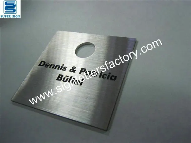 Etched Stainless Steel Panel Sign 02 made by Super Sign