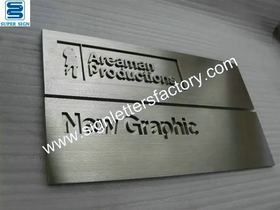 Brushed Stainless Steel Signs 16 made by Super Sign