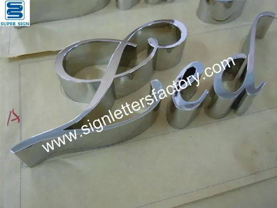 Polished Stainless Steel Lettering 27 made by Super Sign
