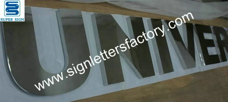 Polished Stainless Steel Sign Lettering 33 made by Super Sign