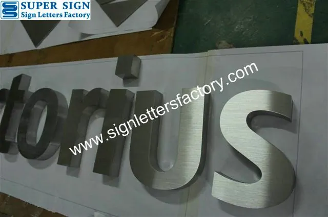 3D Brushed Stainless Steel Lettering 63 made by Super Sign