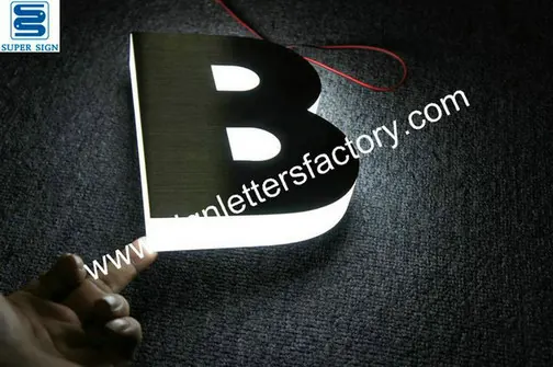Sidelit LED Sign Letters 01 made by Super Sign