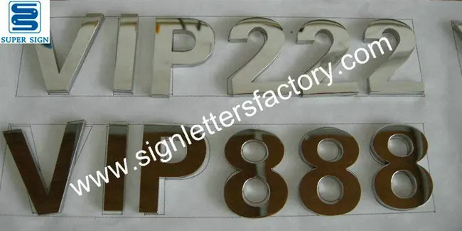 Mirror Stainless Steel Sign 06 made by Super Sign