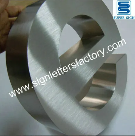 316 Brushed Stainless Steel Letters 07 made by Super Sign