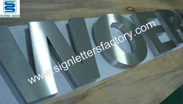 Brushed Stainless Steel Shop Signage 40 made by Super Sign