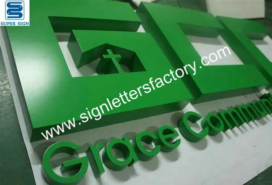 Painted Stainless Steel Letter Sign 03 made by Super Sign