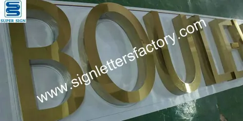 Brass Exterior Store Signage made by Super Sign