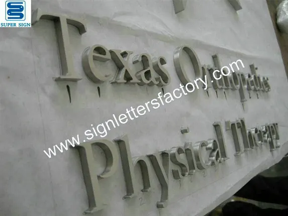 Brushed-stainless Steel Corporate Sign 45 made by Super Sign