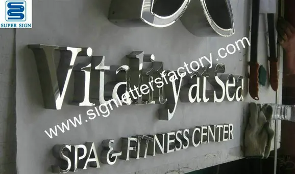 Polished Stainless Steel Letter Signage 10 made by Super Sign