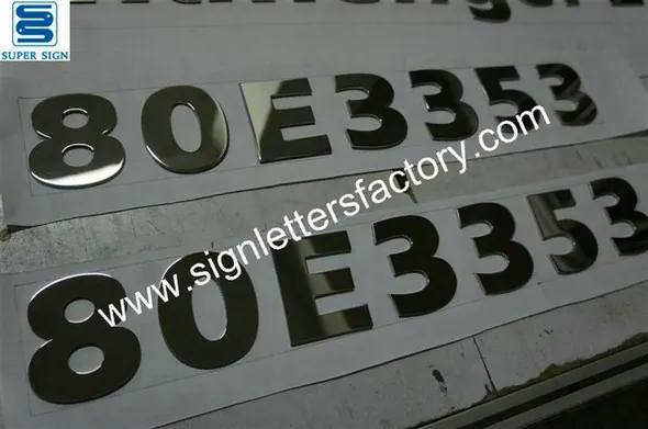 Polished Stainles Steel Street Sign 18 made by Super Sign