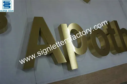 Brass Shop Sign Design made by Super Sign