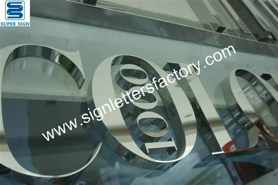 Polished Stainless Steel Lettering 12 made by Super Sign