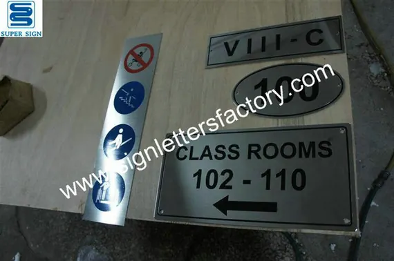 Etched Stainless Steel Signboard 03 made by Super Sign