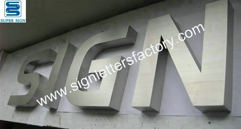 Brushed Stainless Steel Sign 48 made by Super Sign