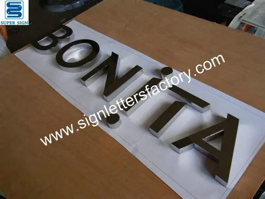 Polished Stainless Steel Company Sign 24 made by Super Sign