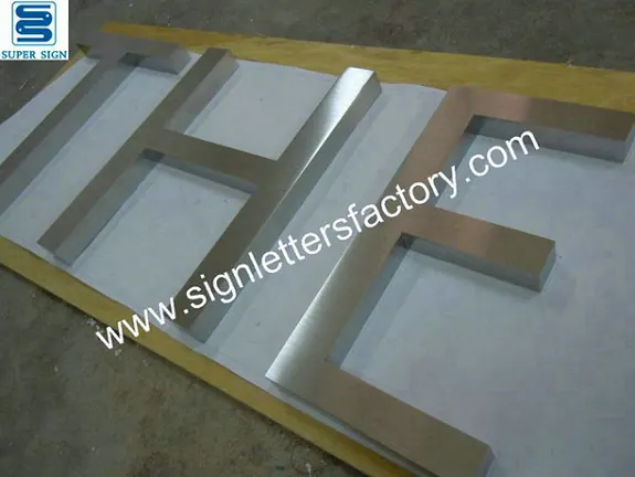 Brushed Stainless Steel Letters 01 made by Super Sign