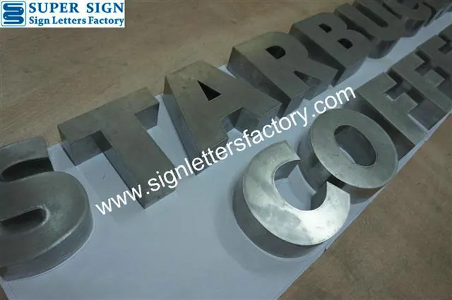 Fabricated Stainless Steel Lettering 70 made by Super Sign