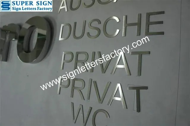 Flat Cut Stainless Steel Letter Signage 66 made by Super Sign
