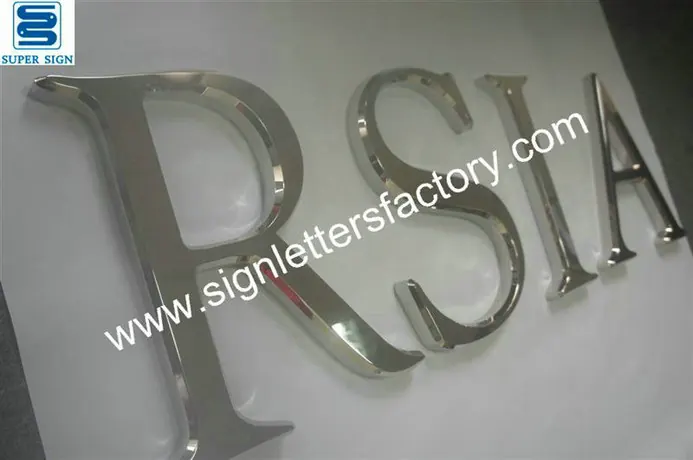 3D Polished Stainless Steel Letter Sign 05 made by Super Sign