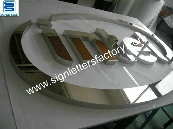 Polished Mirror Stainless Steel Letters 04 made by Super Sign
