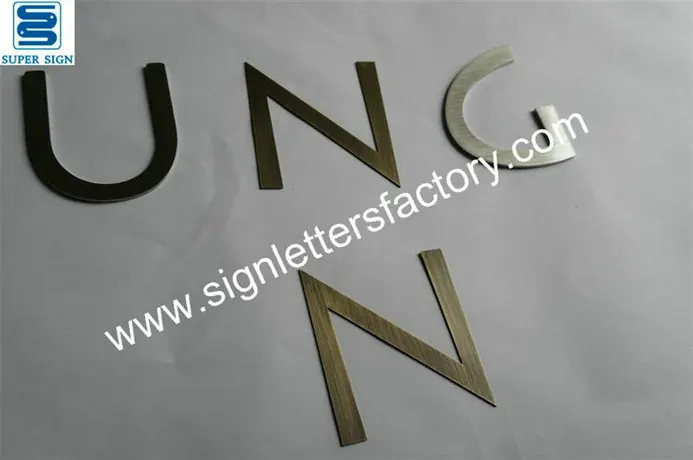 Bronze Sign Letters 03 made by Super Sign